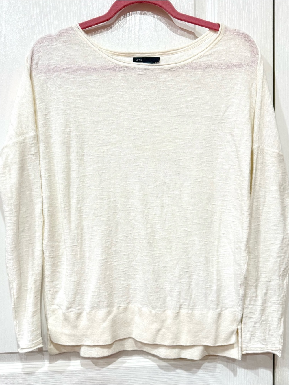 Vince Lightweight Boatneck Long-Sleeve Top